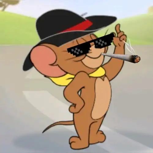 猫和老鼠游戏戴墨镜衔烟的团头牛仔杰瑞