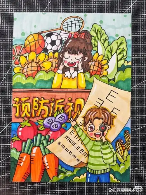 太棒了40张爱眼护眼主题绘画正确用眼保护眼睛