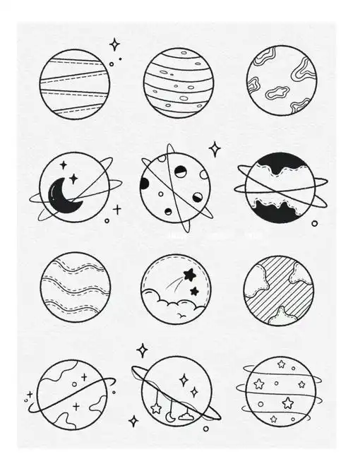 星球简笔画你与星辰皆可收藏78