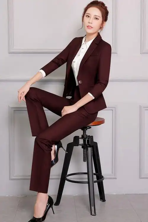谷姬2017新款品牌职业装女修身西服ol正装女公务员面试西装三件套-t