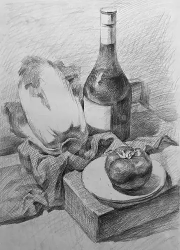 【干货】静物素描中常见构图基本知识汇总_形体