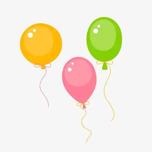 卡通彩色气球矢量图