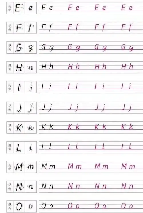 练字衡水体英文写法高中生必看