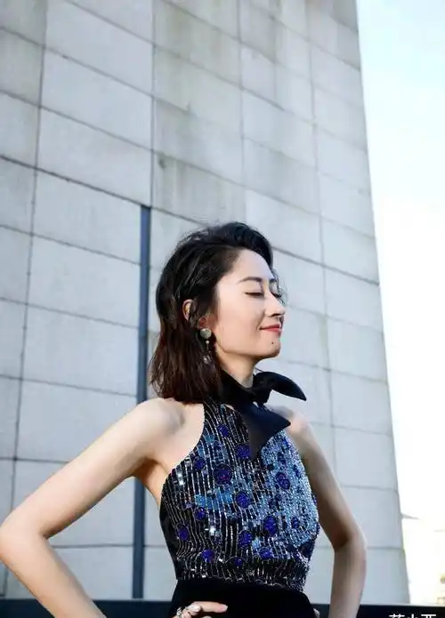 刘敏涛厉害44岁还有蝴蝶肩穿亮片上衣配高腰阔腿裤太美