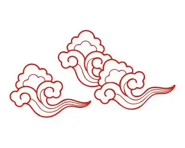 中国传统祥云纹理中式古风素材