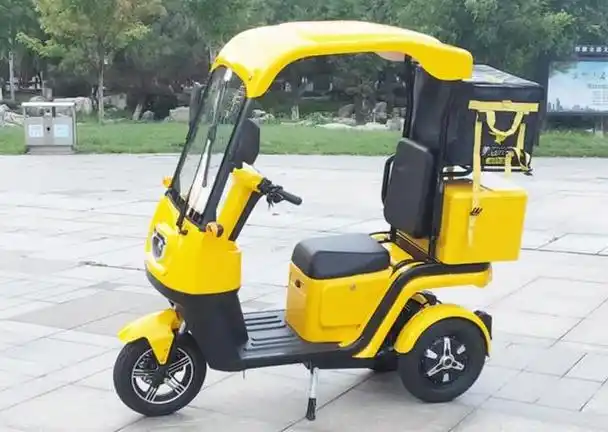 全新外卖电动三轮车!不倒翁设计,配72v电瓶,装得多,跑得远!