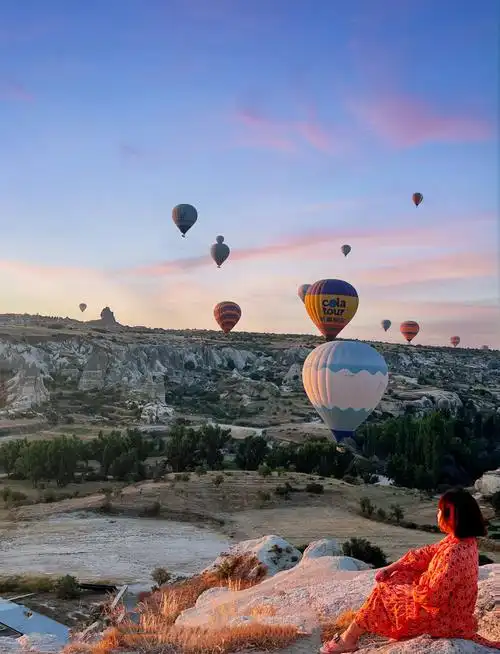 太幸运了来第一天就看到了热气球