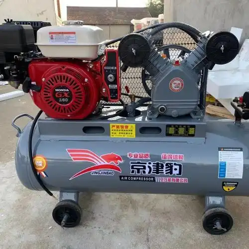 汽油空压机气泵潜水打黄油喷漆修车补胎充气移动供气机车载式气泵 1.