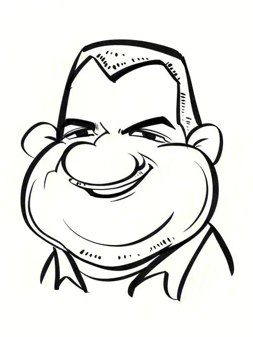 夸张漫画画一组