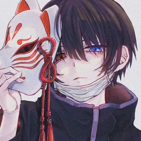 动漫男生头像异瞳面具