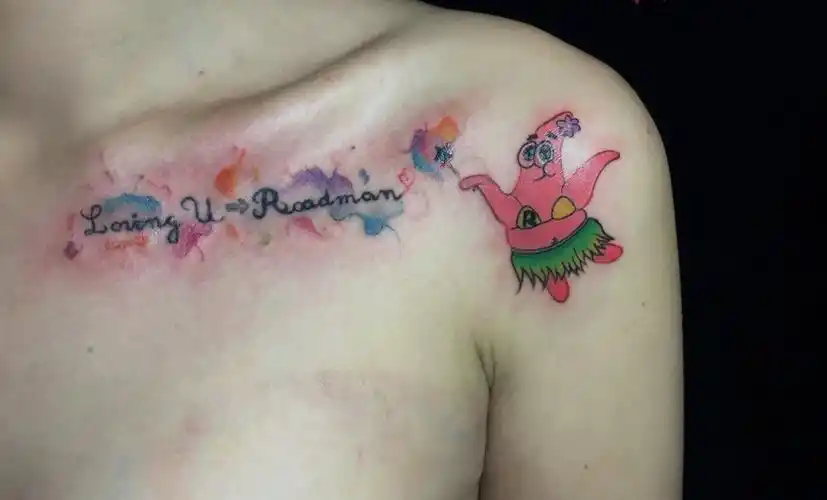 男士胸前有意义的英文纹身刺青