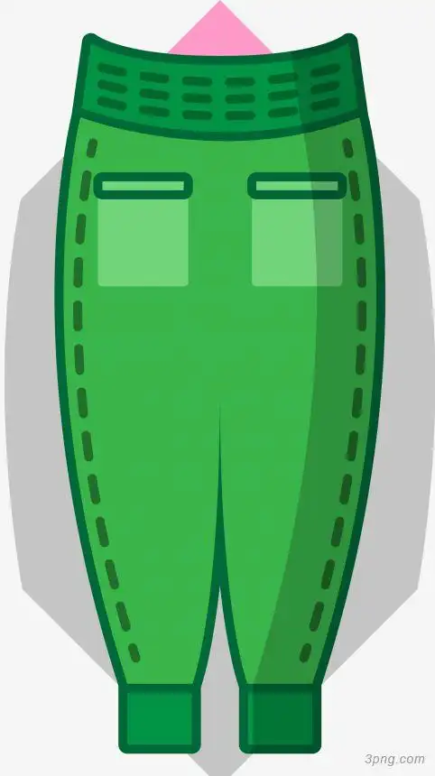 手绘风格卡通矢量运动裤