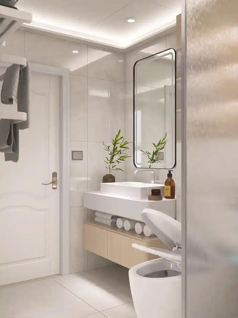 越看越耐看的卫生间 干净简约. - 抖音