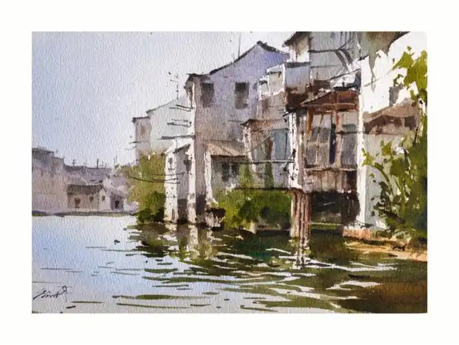 一组江南水彩#画画的日常  #水彩  #寻找小红书绘画大神