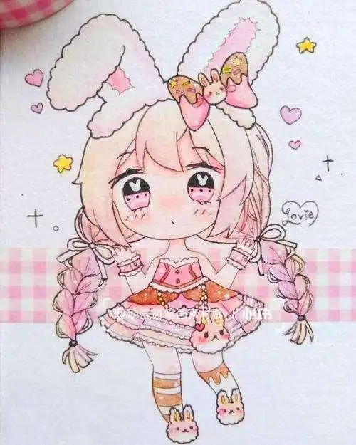 动漫萌图片女生q版超q版人物萌简笔画q版人物萌图简笔画卡通可爱的简