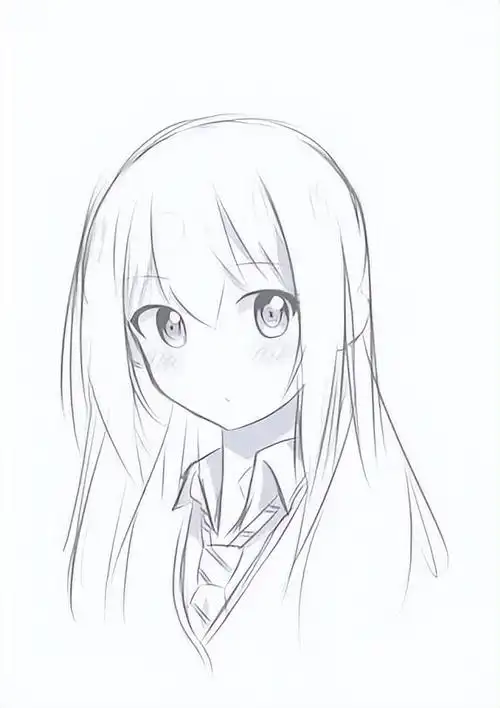 动漫少女素描图片可爱(素描动漫风格的女孩图纸) - 赤虎壹号