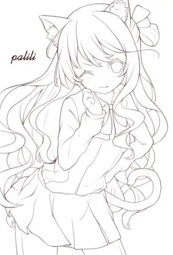 黑白线稿线稿临摹素材路过风景路过你是我日常的欣喜