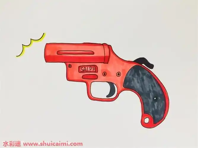 信号枪怎么画信号枪简笔画简单好看带颜色