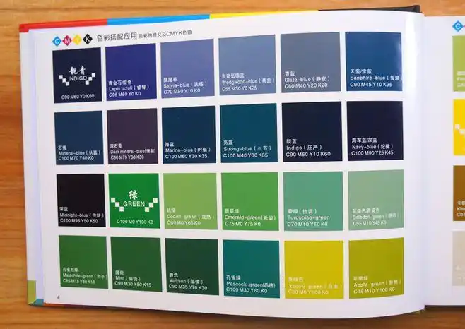 包邮 国际标准设计与色彩搭配色谱 配色四色色谱 印刷cmyk色卡