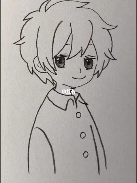 抖音简笔画可爱男孩帅气