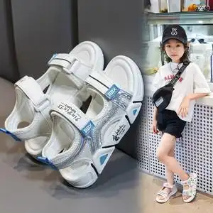 回力儿童凉鞋女童白色夏季新款公主鞋时尚外穿女学生韩版校园百搭