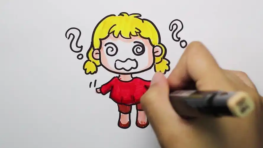 恐惧的小女孩怎样画?超简单哦