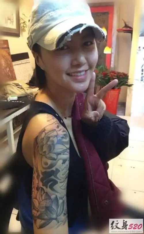 花臂女神谭维维帅气纹身 - 纹身秀