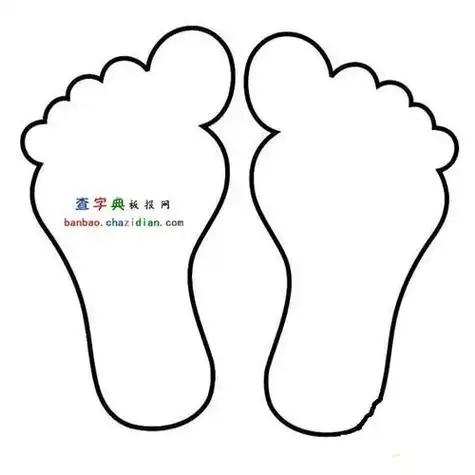 小编给大家带来的是一双脚印简笔画这双脚印看起来还是挺可爱的呢