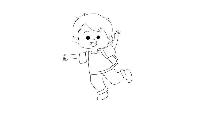 小男孩简笔画教程 小男孩简笔画步骤 - 童乐福儿童网