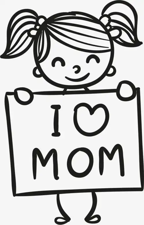 母亲节简笔画图片大全 母亲节感人简笔画大全