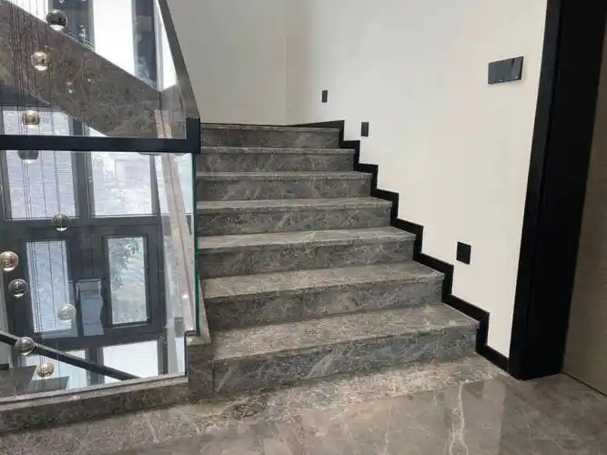 爱马仕灰大理石楼梯效果惊艳!_marble_空间_石材