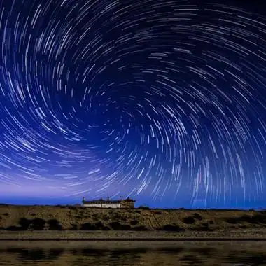 好看的星空头像400x400漂亮的星轨星空图片