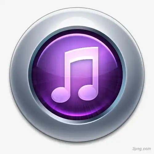 紫色圆形音乐图标png素材透明免抠图片-图标元素