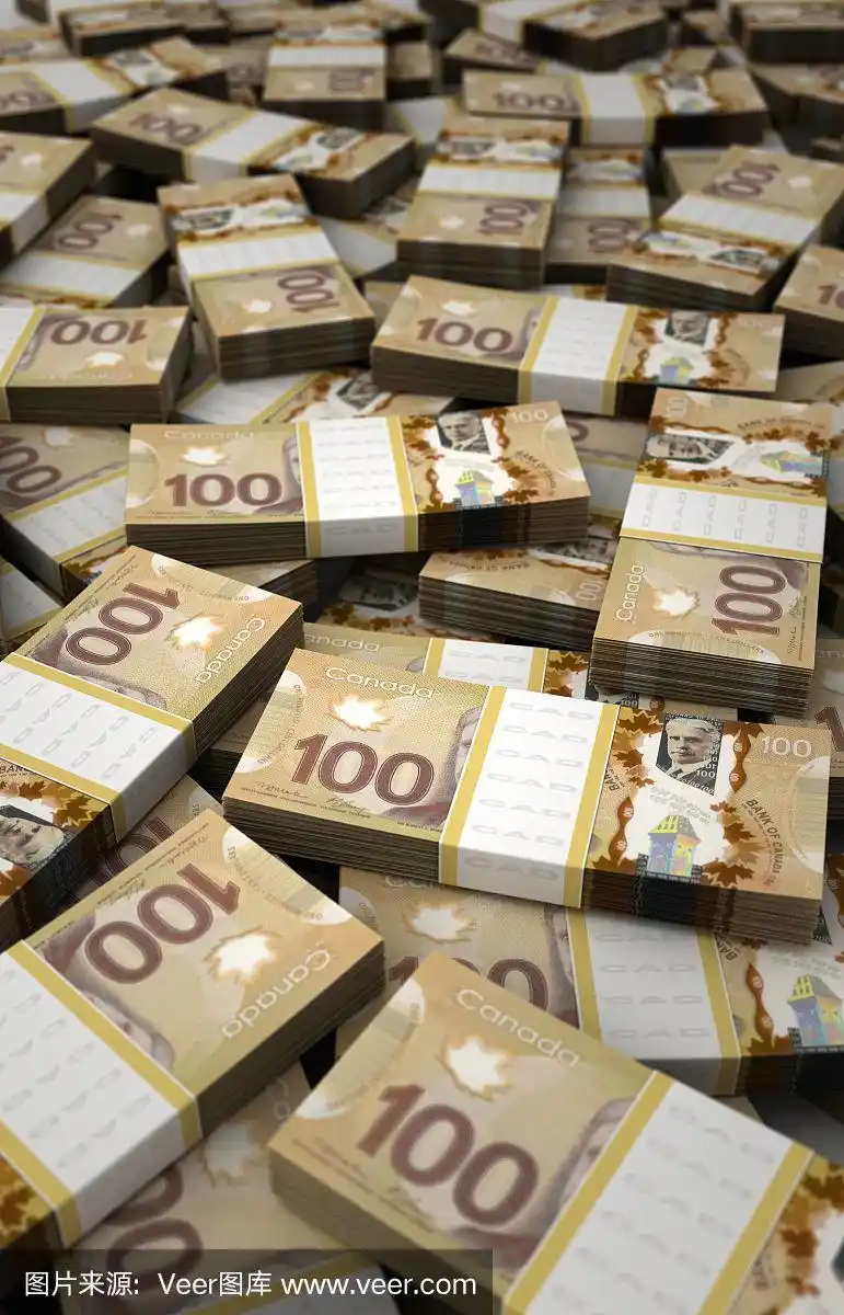 一叠加拿大元