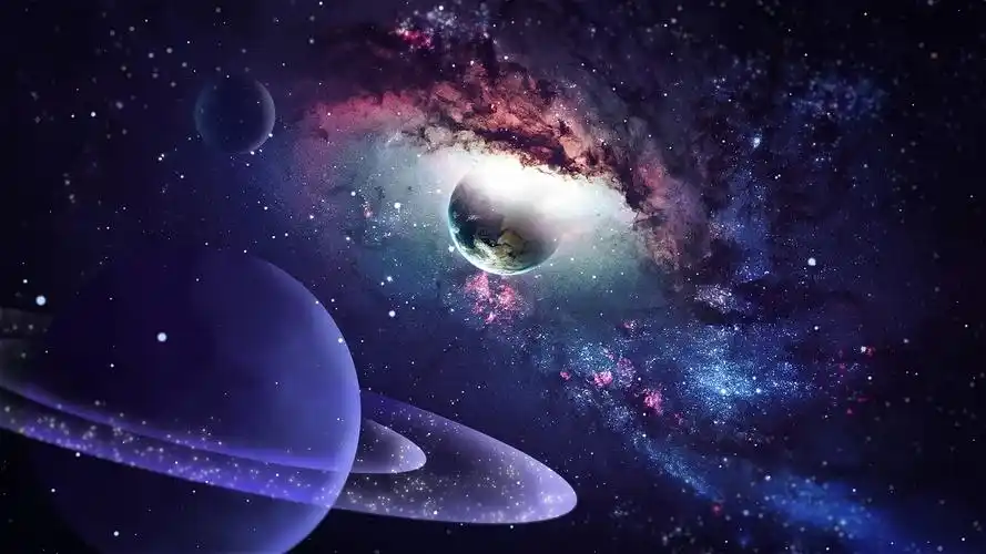 4k大气震撼星空宇宙背景视频粒子星空背景