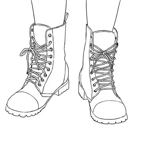 不同角度的鞋子线稿