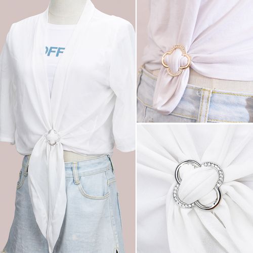 特价创意神器_创意简约衣角扣t恤打结扣环神器高档奢华下摆衣服百搭女