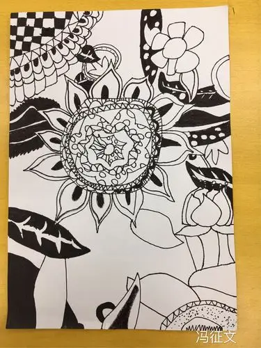 《黑白装饰画》雅小第二课堂美术班