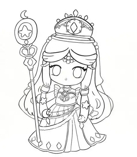 叶罗丽公主 画画线稿_迷你世界_叶罗丽_绘画_线稿_叶罗丽涂颜的简笔画