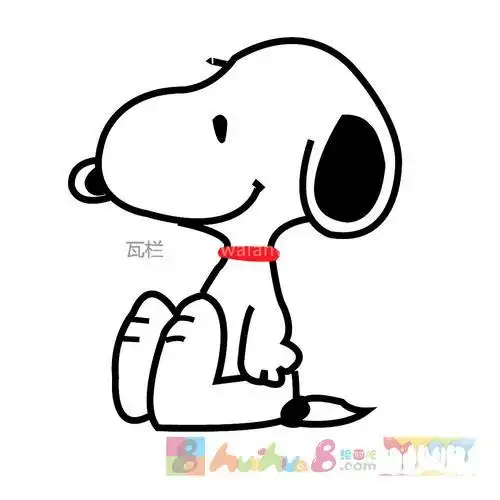 卡通形象 骄傲的斑点狗插画 动漫 简笔画 卡通 漫画 手绘 头像 线稿