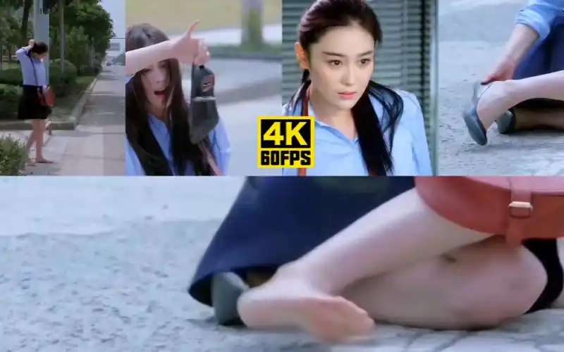 「青春正能量之我是女神」张馨予高跟鞋鞋跟断了光脚面试