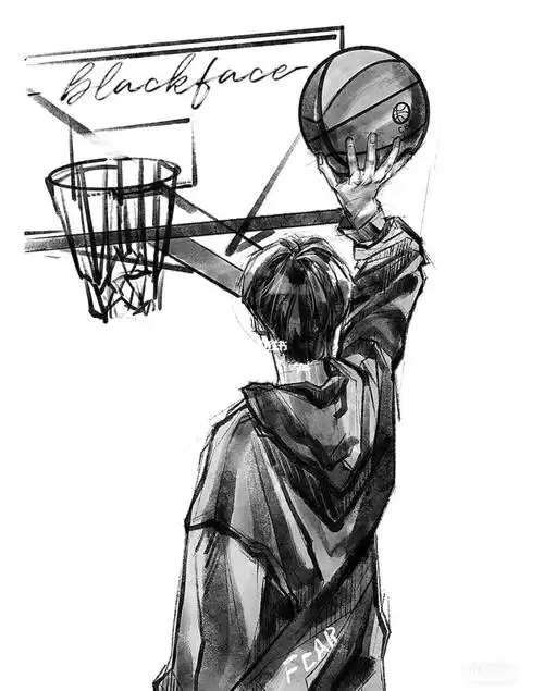 早上吃早餐经过篮球场,有几个男生在打球,抬眼整好一个标准3分球,突然