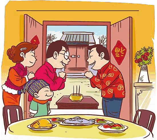 新年快乐新年春节电子小报欢度春节手抄报模板简报传统节日板报中国