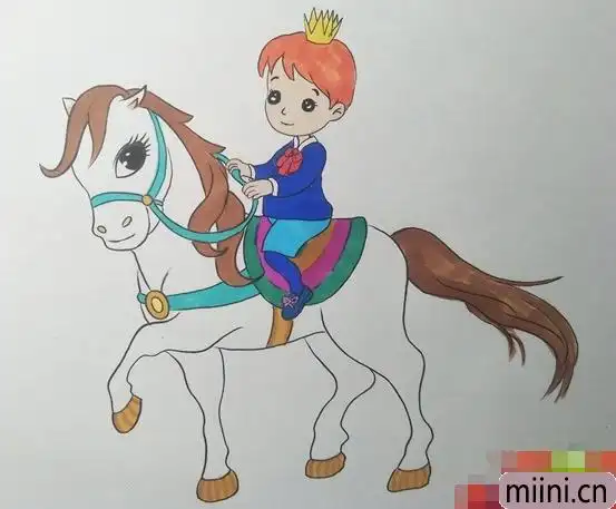 卡通白马王子简笔画英俊的白马王子简笔画怎么画白马王子简单白马王子