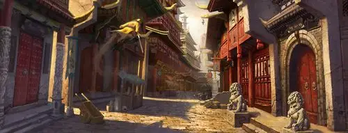 一组不错的古风建筑场景插画作品画风精美细致颇有意境