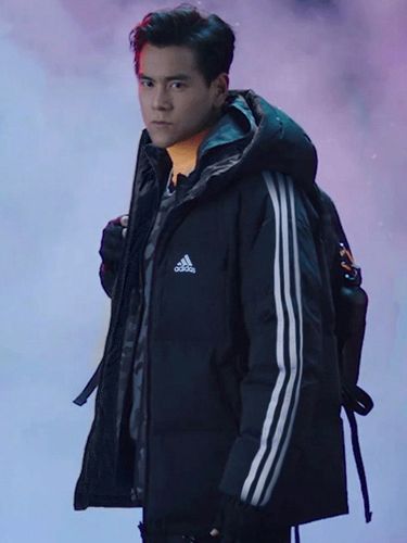 正品adidas阿迪达斯彭于晏同款男女子连帽羽绒服外套夹克运动茄克