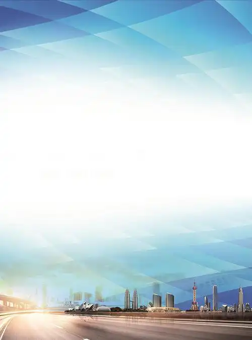 蓝色大气商务科技展板海报背景素材