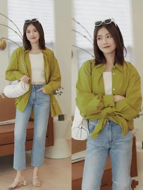 蓝色裤子配什么上衣(蓝色裤子适合什么颜色上衣)