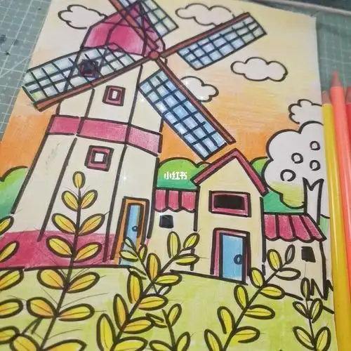 荷兰风车简笔画荷兰风车简笔画彩色