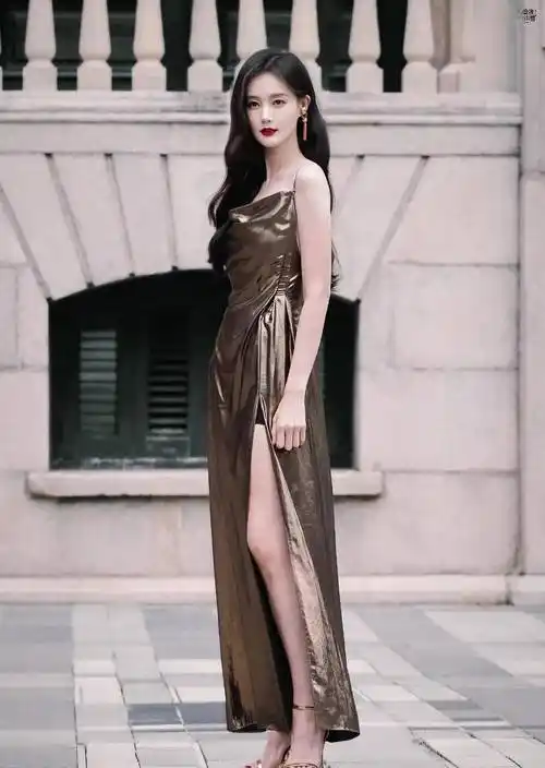 李一桐的32岁,有骨感却没有身材曲线,只能穿高开叉的露背吊带裙_气质